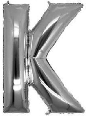 Partici K Harf Folyo Balon Gümüş 100CM