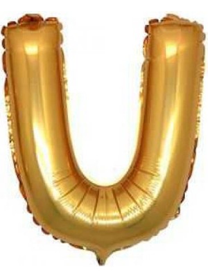 Partici U Harf Folyo Balon Altın 100CM