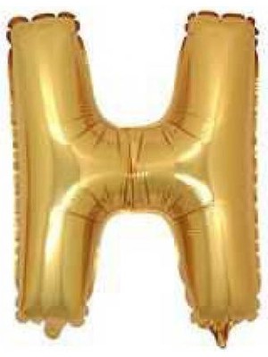 Partici H Harf Folyo Balon Altın 40CM