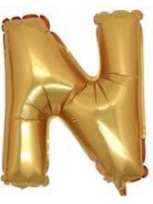 Partici N Harf Folyo Balon Altın 40CM
