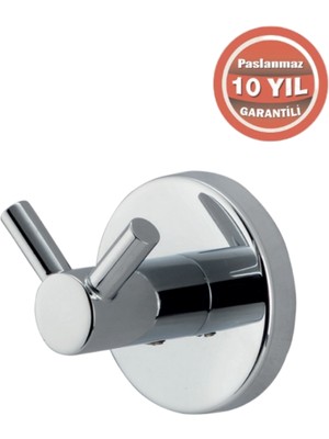Çelik Banyo Paslanmaz Pirinç Flora Çiftli Askılık