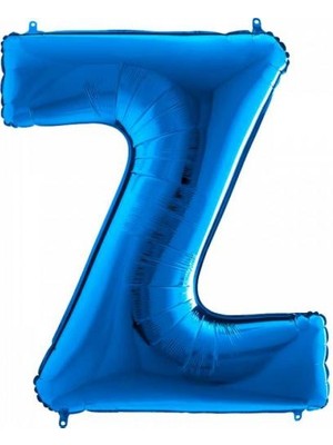 Partici Z Harf Folyo Balon Mavi 100CM