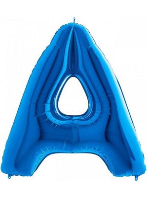 Partici A Harf Folyo Balon Mavi 100CM
