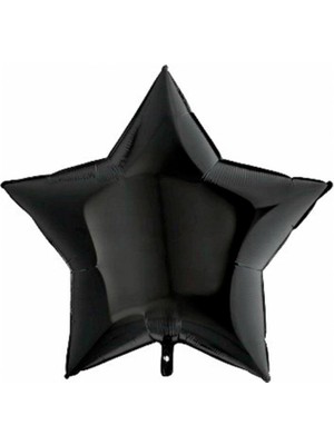 Partici Siyah Yıldız Folyo Balon 45CM
