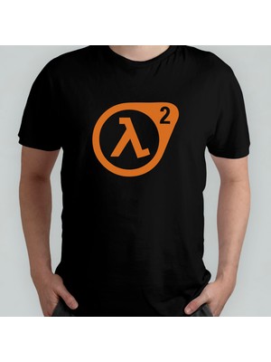 Pixxa Half Life  Pamuklu Bisiklet Yaka T-Shirt Model 2