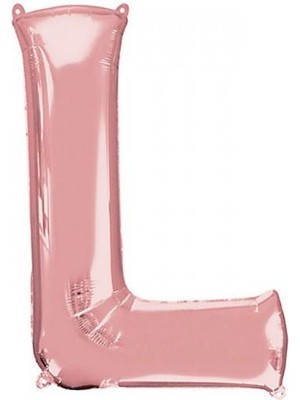 Partici L Harf Folyo Balon Rose Gold 100CM