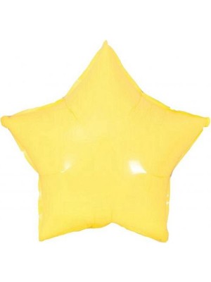 Makaron Yıldız Folyo Balon Sarı 45CM