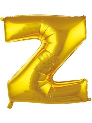 Partici Z Harf Folyo Balon Altın 75CM