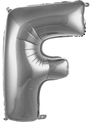 Partici F Harf Folyo Balon Gümüş 75CM