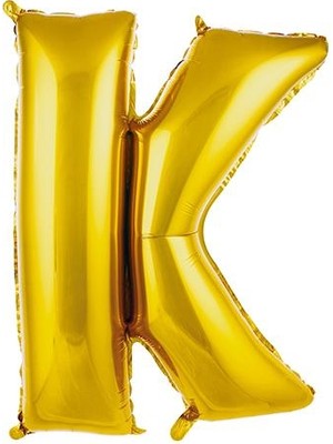 Partici K Harf Folyo Balon Altın 75CM