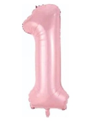 Partici 1 Rakam Folyo Balon Pembe 75CM