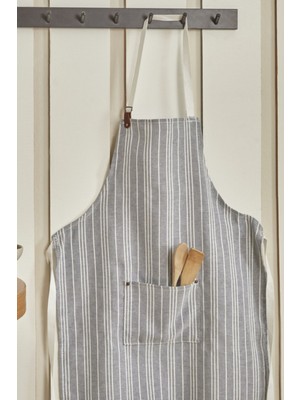 Mediterian Lacivert mutfak önlüğü, şık ve kullanışlı, kolay temizlenir, dayanıklı polyester materyal