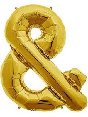 Partici & (Ve) Harf Folyo Balon Altın 40CM