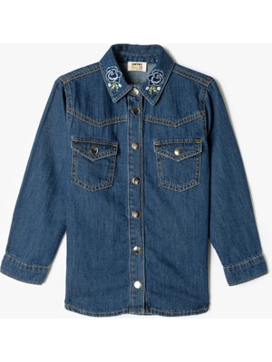 Koton Kot Gömlek Kapaklı Cep Detaylı Düğmeli Pamuklu