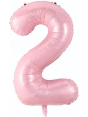 Partici 2 Rakam Folyo Balon Pembe 75CM