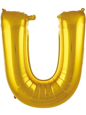 Partici U Harf Folyo Balon Altın 75CM