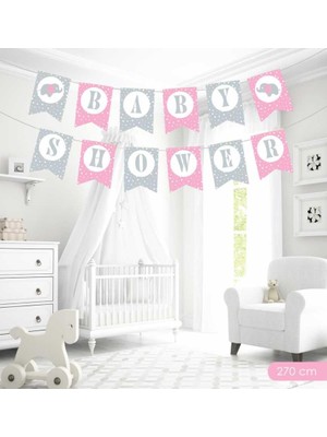 Partici Baby Shower Pembe Harf Banner