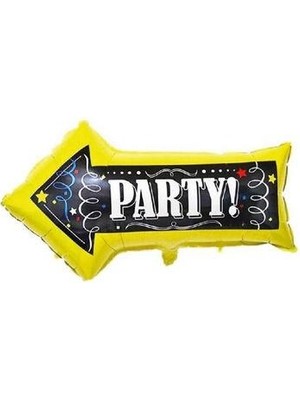 Partici Party Ok Şekilli Folyo Balon 85CM