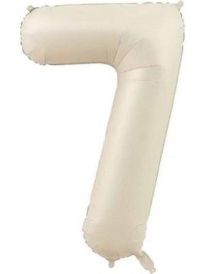 Partici 7 Rakam Folyo Balon Saten Krem 75CM
