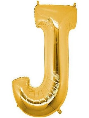 Partici J Harf Folyo Balon Altın 75CM