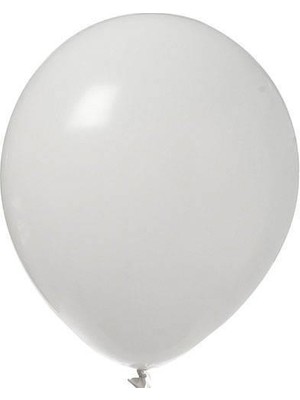 Partici Pastel Mini Beyaz Dekorasyon Balonu 10'Lu