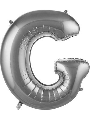 Partici G Harf Folyo Balon Gümüş 75CM