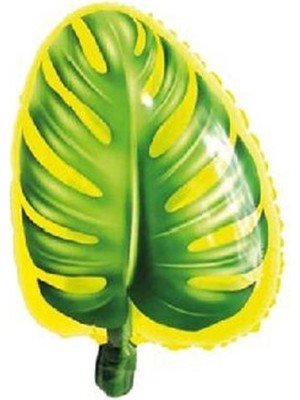 Partici Yaprak Folyo Balon Yeşil Sarılı