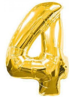 Partici 4 Rakam Folyo Balon Altın 40CM