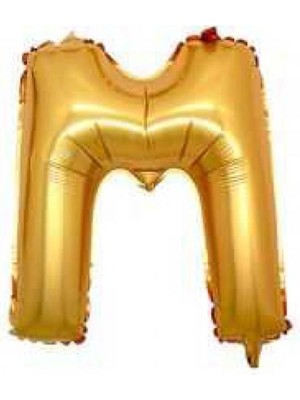 Partici M Harf Folyo Balon Altın 40CM