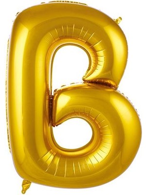 Partici B Harf Folyo Balon Altın 75CM