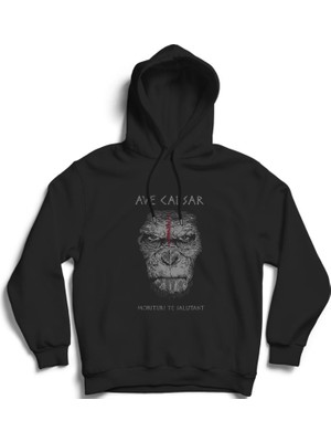 The Fame Planet Of The Apes, Maymunlar Cehennemi, Ave Caesar, Film, Unisex Pamuk Kapüşonlu Sweatshirt Hoodie