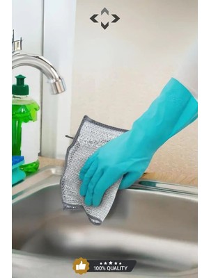 5 Adet Çok Fonksiyonlu Çizilmez Tel Bulaşık Bezi Bulaşık Tel Ovalama Bezi Çelik Tel Bulaşık Havlusu
