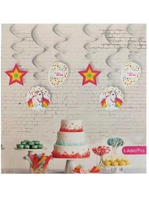 Partici Unicorn Rainbow Tavan Süs Seti