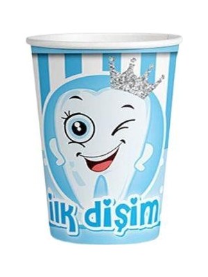 Ilk Dişim Erkek Karton Bardak 8'li