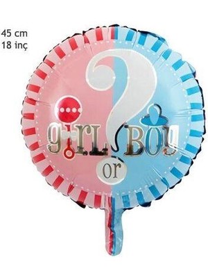 Girl Or Boy Cinsiyet Belirleme Folyo Balon 45CM