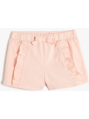 Koton Fiyonk Detaylı Fırfırlı Şort Beli Lastikli