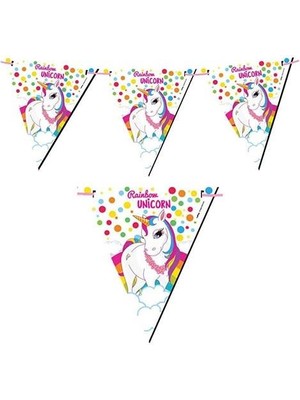 Unicorn Rainbow Üçgen Flama