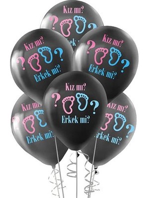 Cinsiyet Partisi Baskılı Balon 5'li