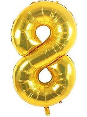 8 Rakam Folyo Balon Altın 75CM