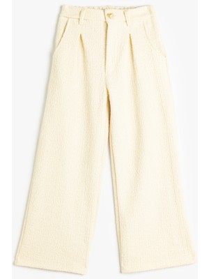 Koton Bol Paça Pantolon Rahat Kesim Cep Detaylı Dokulu