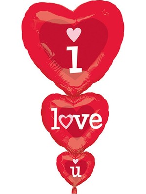 I Love You Folyo Balon 51X91CM