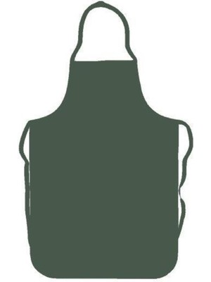Mediterian Haki Yeşil Askılı Lamineli Mutfak Bulaşık Önlüğü 50x100 cm, Suni Deri Materyal