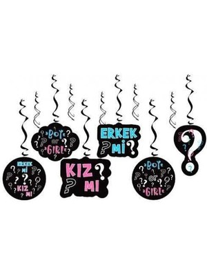 Cinsiyet Belirleme Partisi Tavan Süs Seti 6'lı