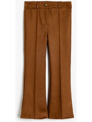 Koton Ispanyol Paça Pantolon Cep Detaylı Nervürlü