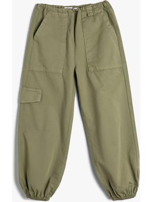 Koton Paraşüt Pantolon Pamuklu Beli Lastikli Cepli - Parachute Jean