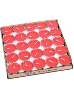 Kırmızı Tealight Mum 50'li