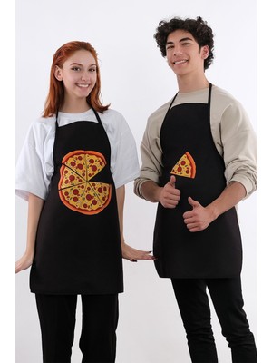 Mediterian Şık ve dayanıklı su geçirmez mutfak önlüğü, 50x70 cm, siyah renk