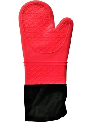 Mediterian 40 cm Silikon Fırın Eldiveni, Pratik ve Güvenli Kullanım İçin Büyük Boy