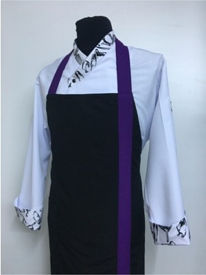 Mediterian Renkli askılı mutfak ve temizlik önlüğü, şık ve kullanışlı tasarım, 79x70, pamuk polyester