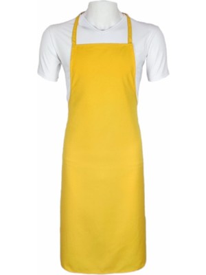 Mediterian Sarı askılı mutfak önlüğü, şık ve kullanışlı, 70x100 cm, kumaş materyal